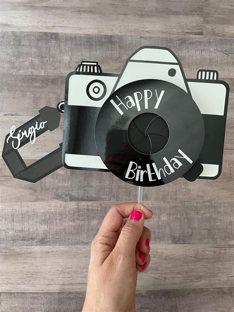 Camera Cake Topper Printable